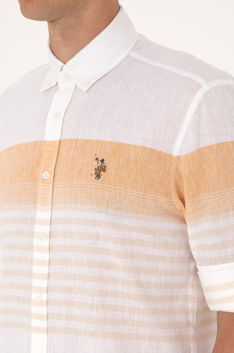 Erkek Turuncu Uzun Kollu Gömlek