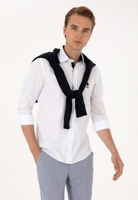 Erkek Beyaz Uzun Kollu Gömlek - 50300225009