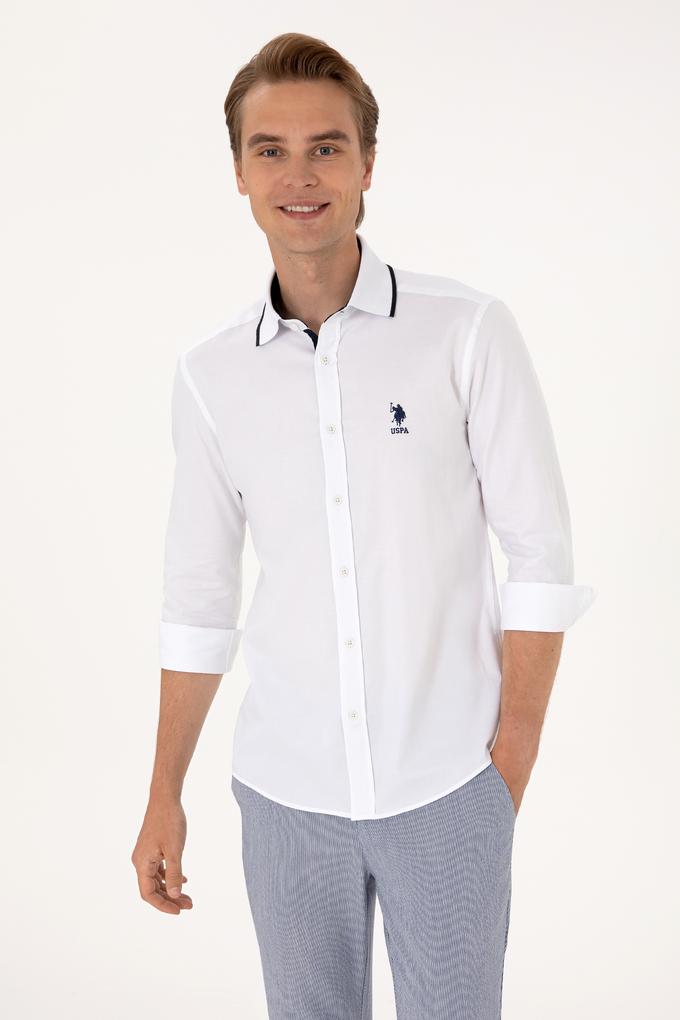 Erkek Beyaz Uzun Kollu Gömlek