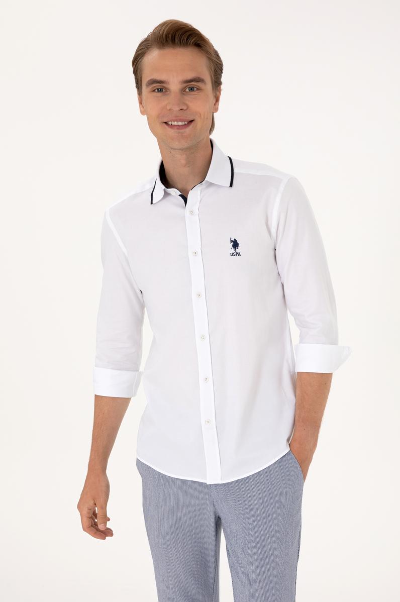 Erkek Beyaz Uzun Kollu Gömlek