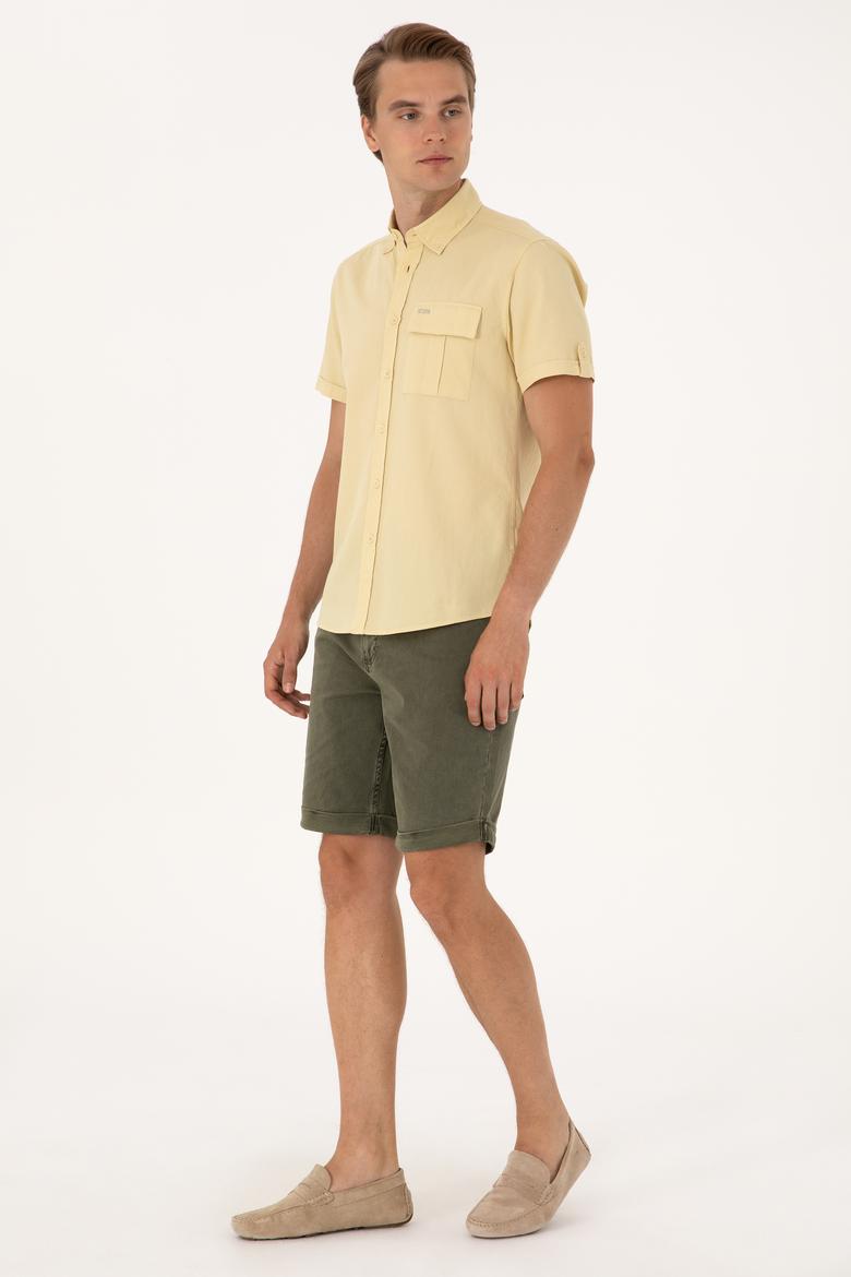 Erkek Haki Jean Şort - 50301847002