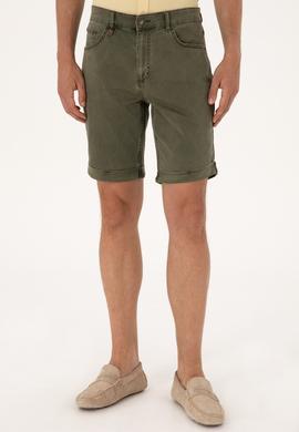 Erkek Haki Jean Şort - 50301847002