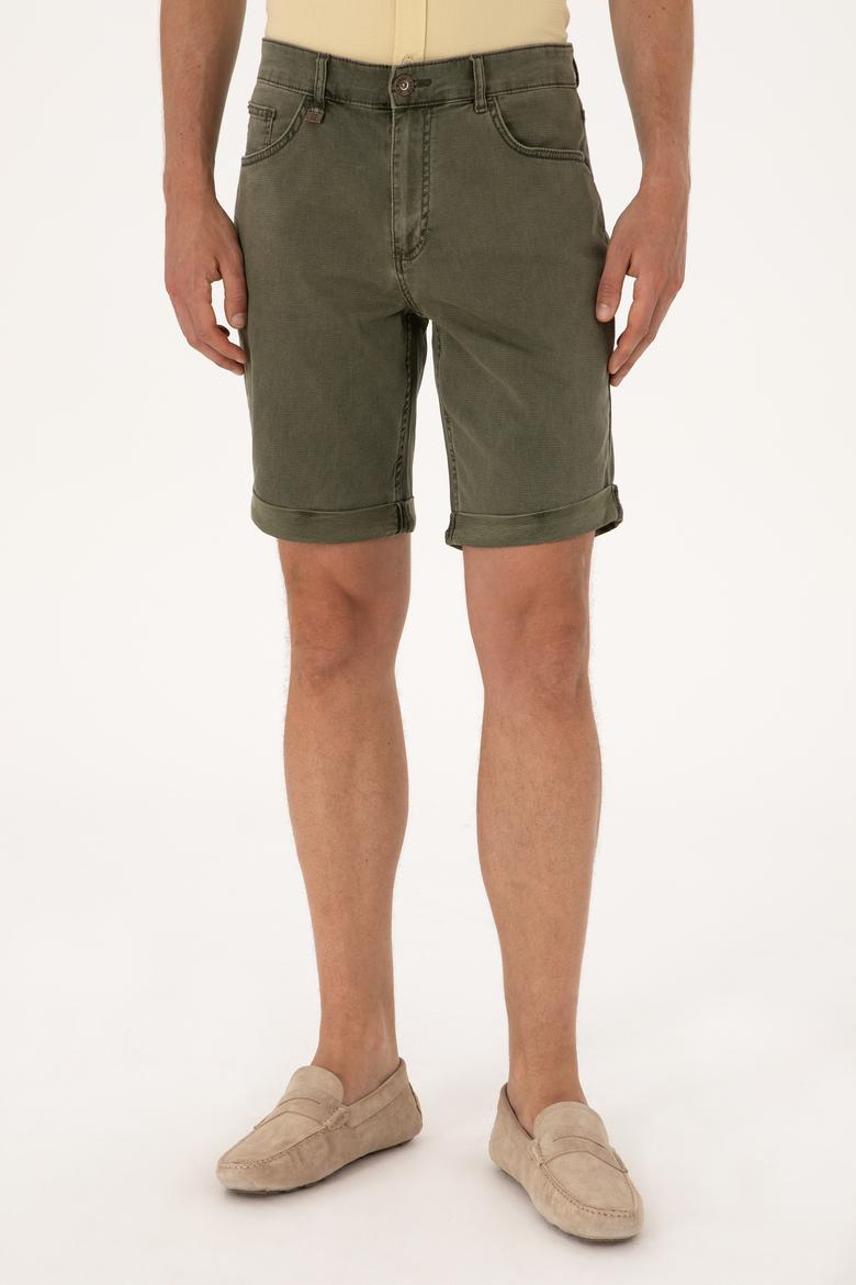 Erkek Haki Jean Şort - 50301847002
