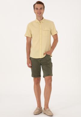 Erkek Haki Jean Şort - 50301847002