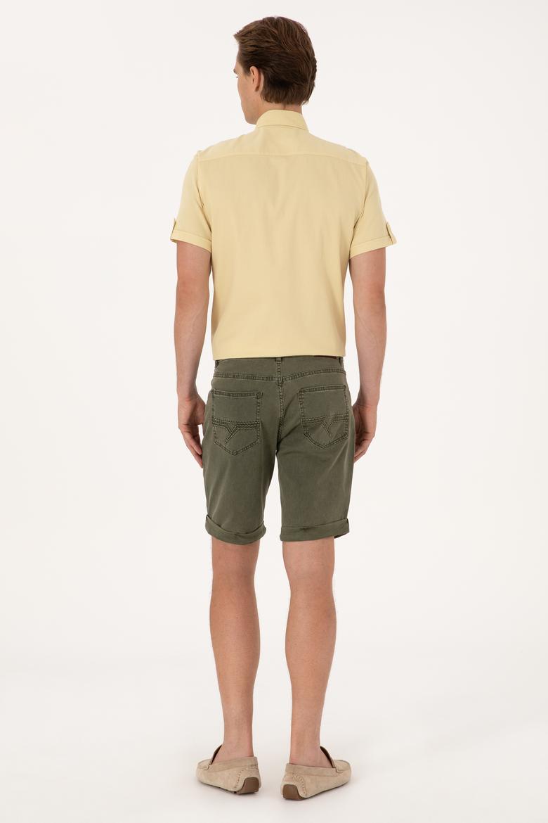 Erkek Haki Jean Şort - 50301847002
