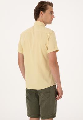 Erkek Açık Haki Kısa Kollu Gömlek - 50300181009