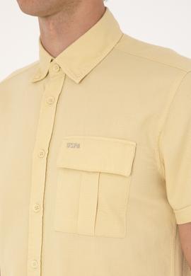 Erkek Açık Haki Kısa Kollu Gömlek - 50300181009