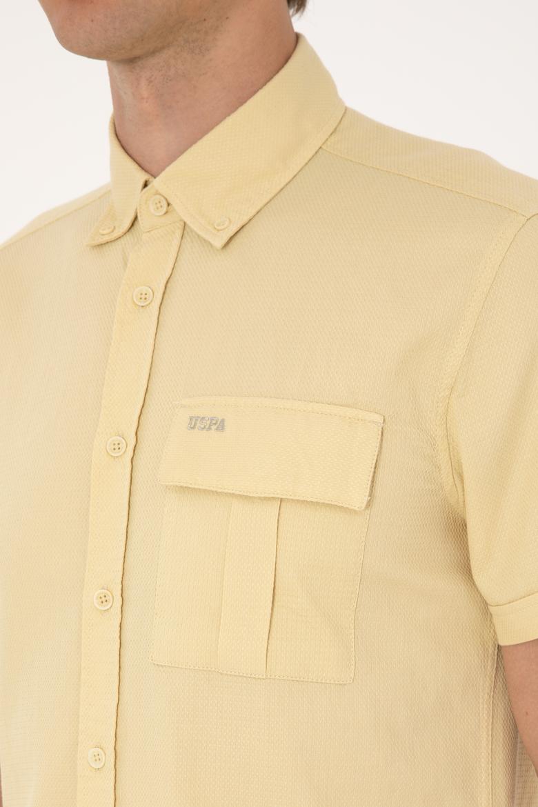 Erkek Açık Haki Kısa Kollu Gömlek - 50300181009