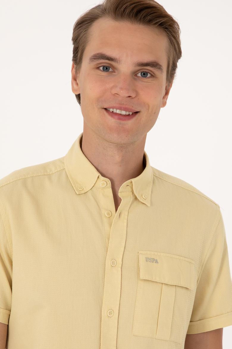 Erkek Açık Haki Kısa Kollu Gömlek - 50300181009
