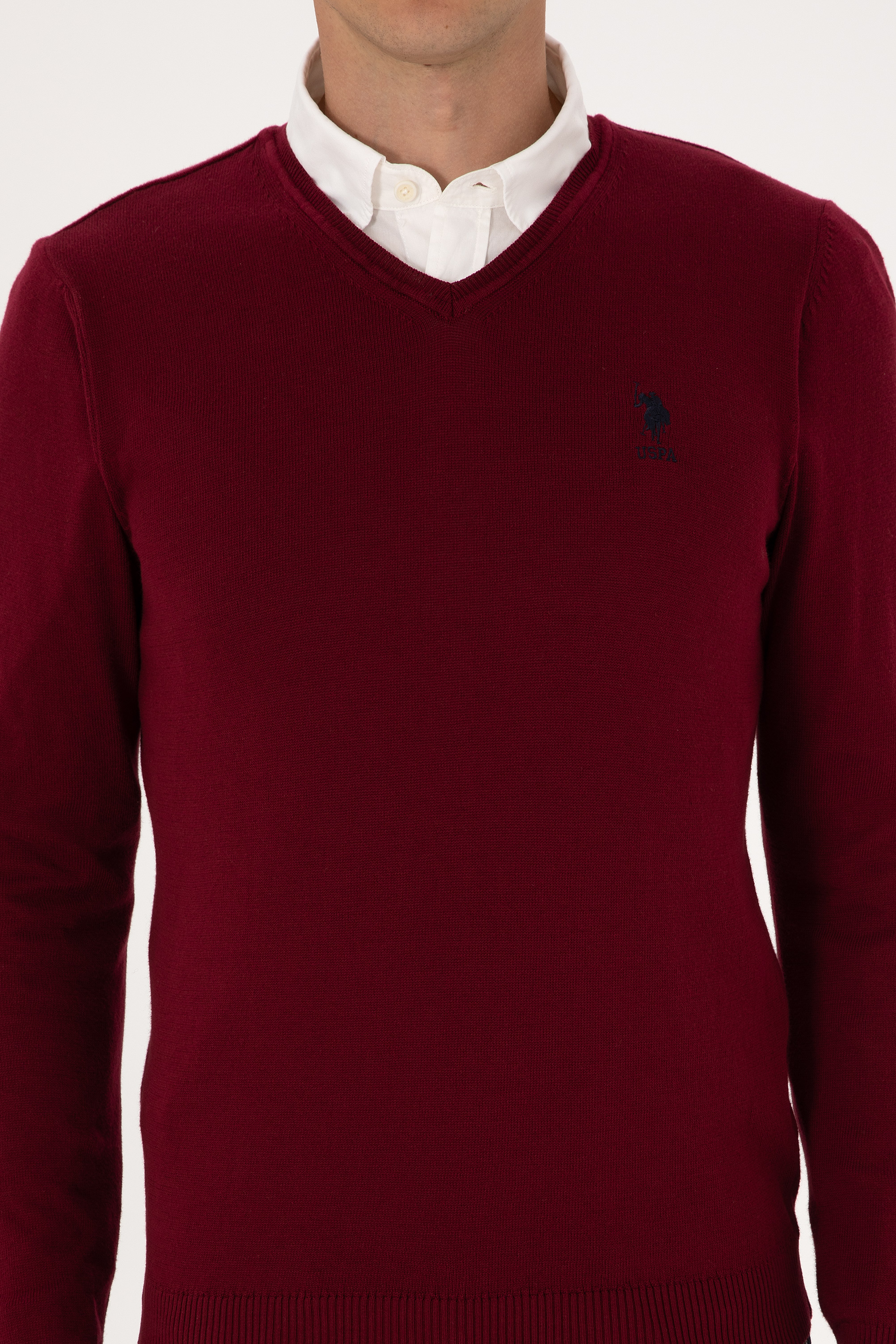 Erkek Bordo Basic Kazak - 50288881023