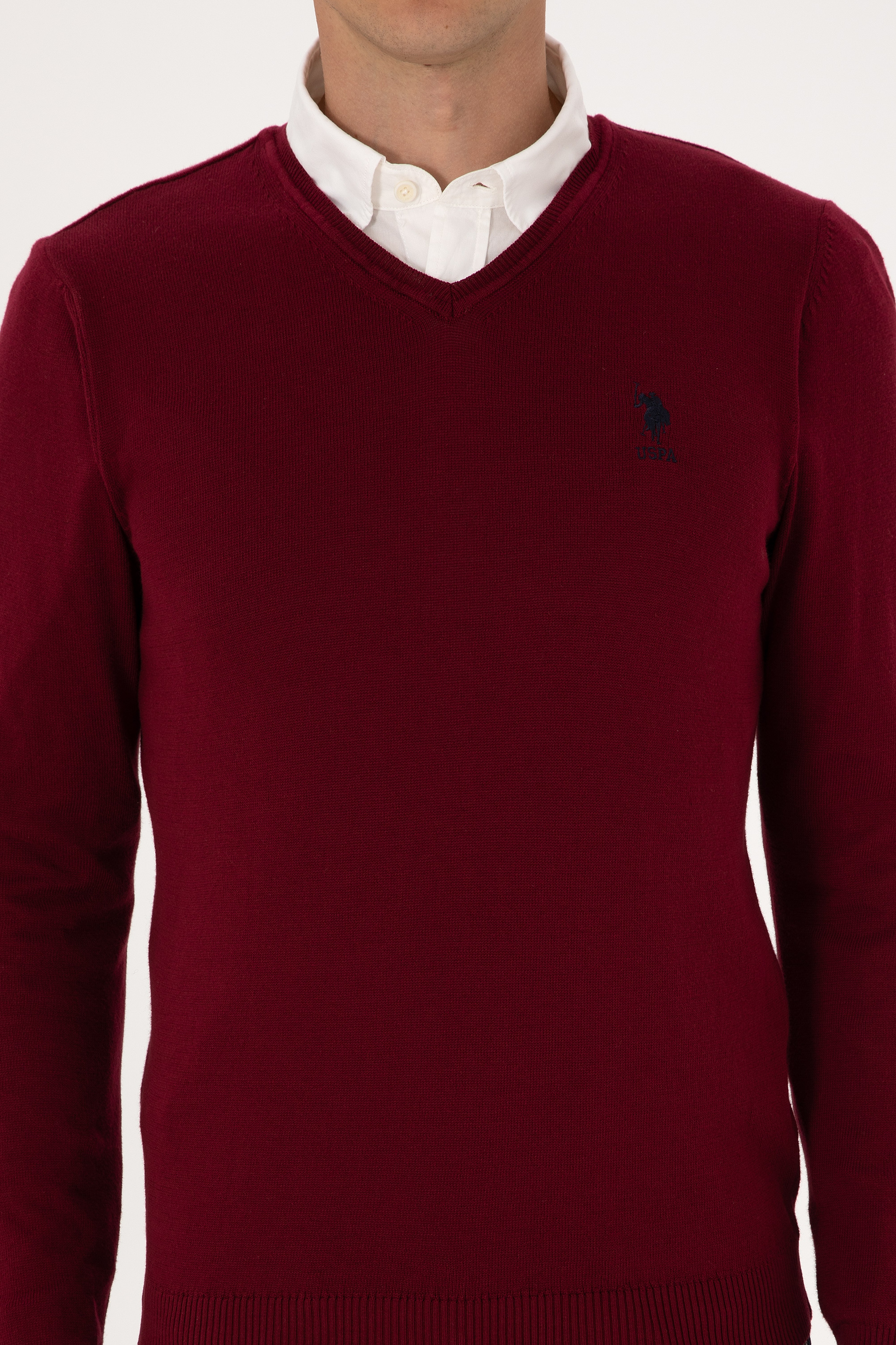 Erkek Bordo Basic Kazak