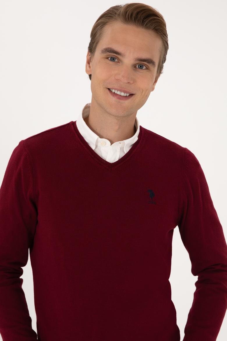 Erkek Bordo Basic Kazak - 50288881023