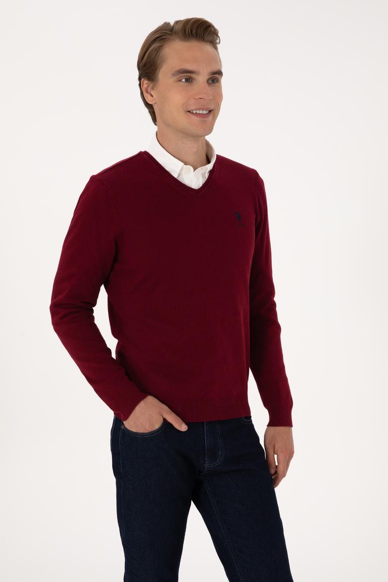 Erkek Bordo Basic Kazak - 50288881023