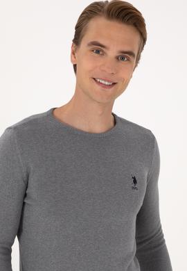 Erkek Gri Melanj Basic Kazak - 50288880029