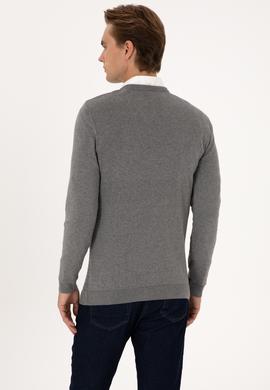 Erkek Gri Melanj Basic Kazak - 50288879035