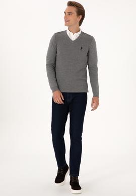 Erkek Gri Melanj Basic Kazak - 50288879035