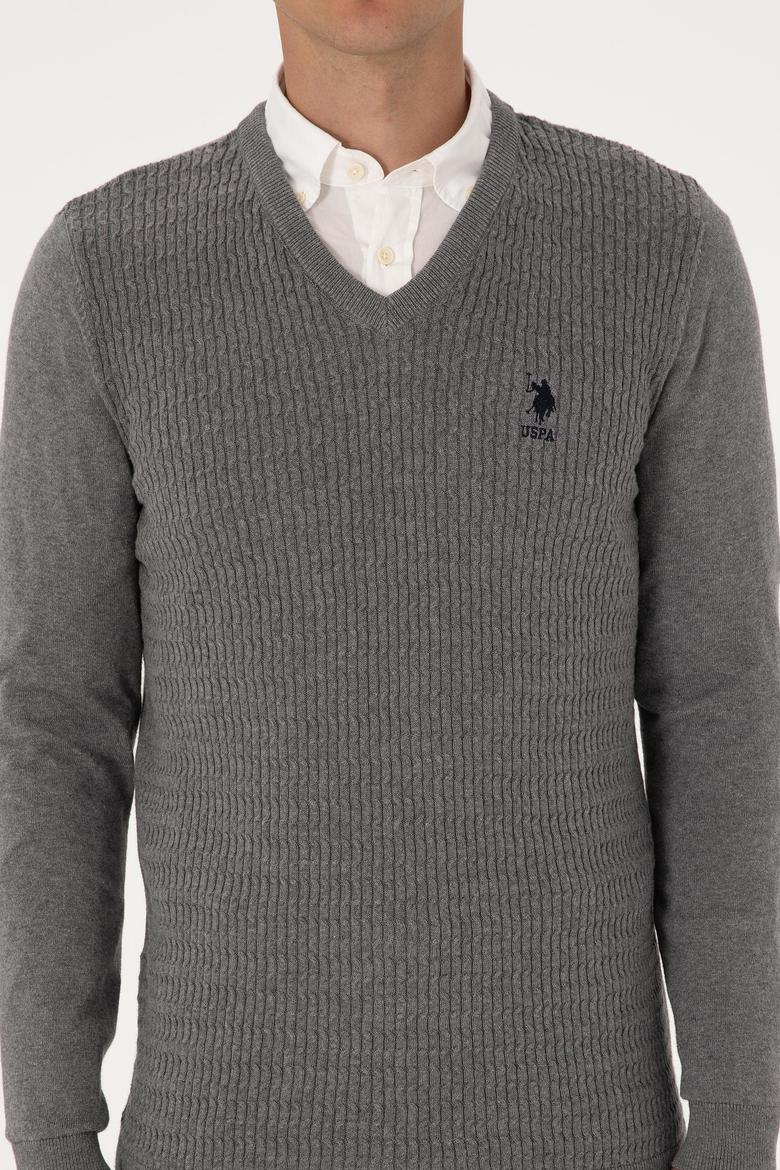 Erkek Gri Melanj Basic Kazak - 50288879035