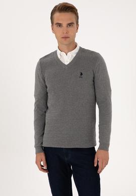 Erkek Gri Melanj Basic Kazak - 50288879035