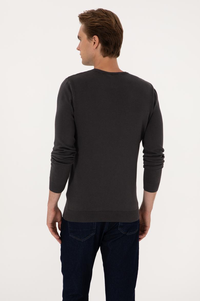 Erkek Antrasit Basic Kazak - 50288882012