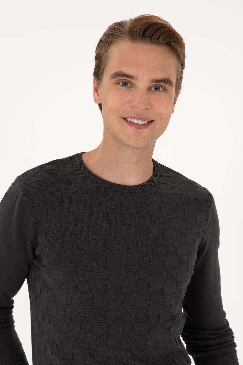 Erkek Antrasit Basic Kazak - 50288882012