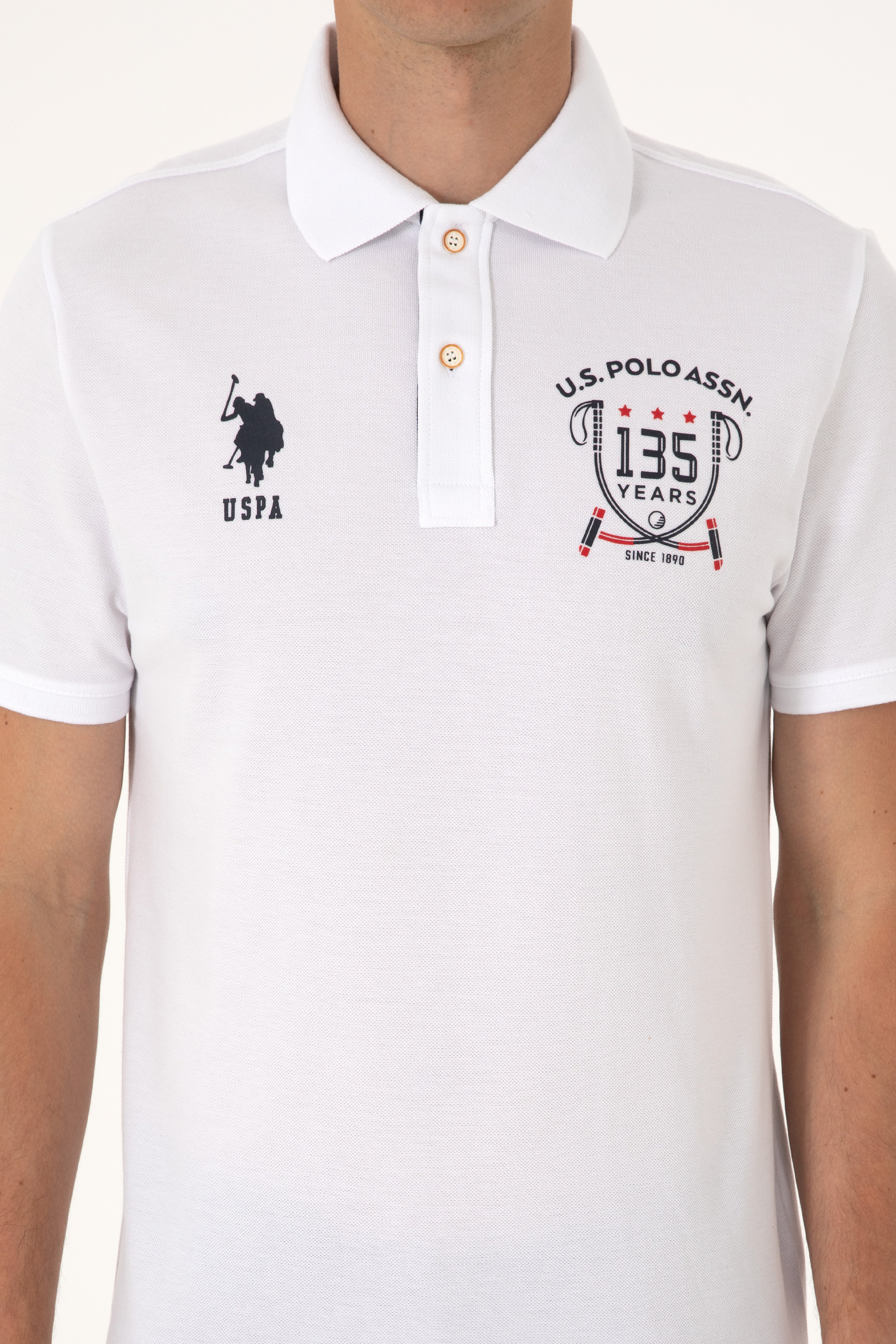 Erkek Regular Fit Beyaz Polo Yaka Tişört