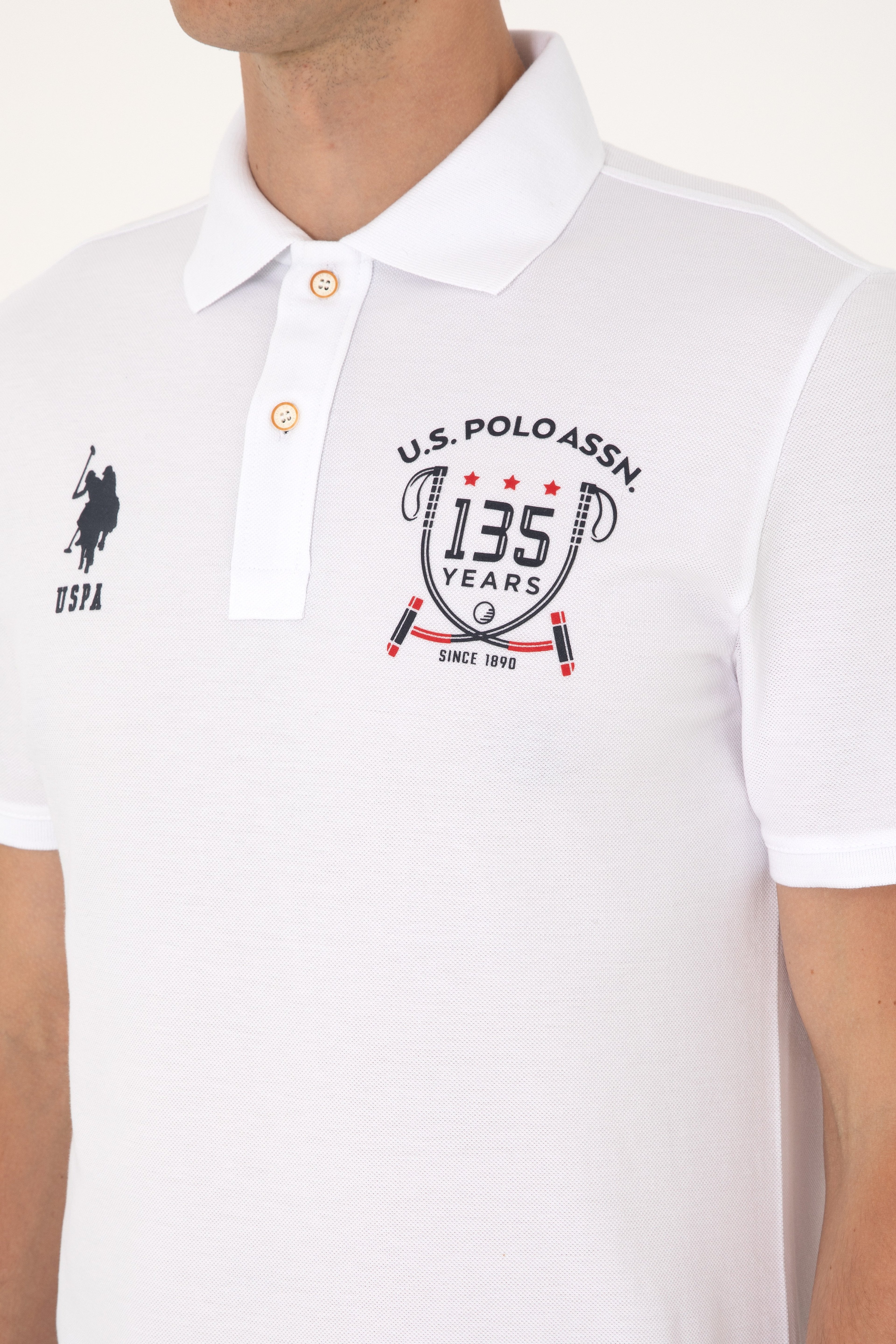 Erkek Regular Fit Beyaz Polo Yaka Tişört - Image 7
