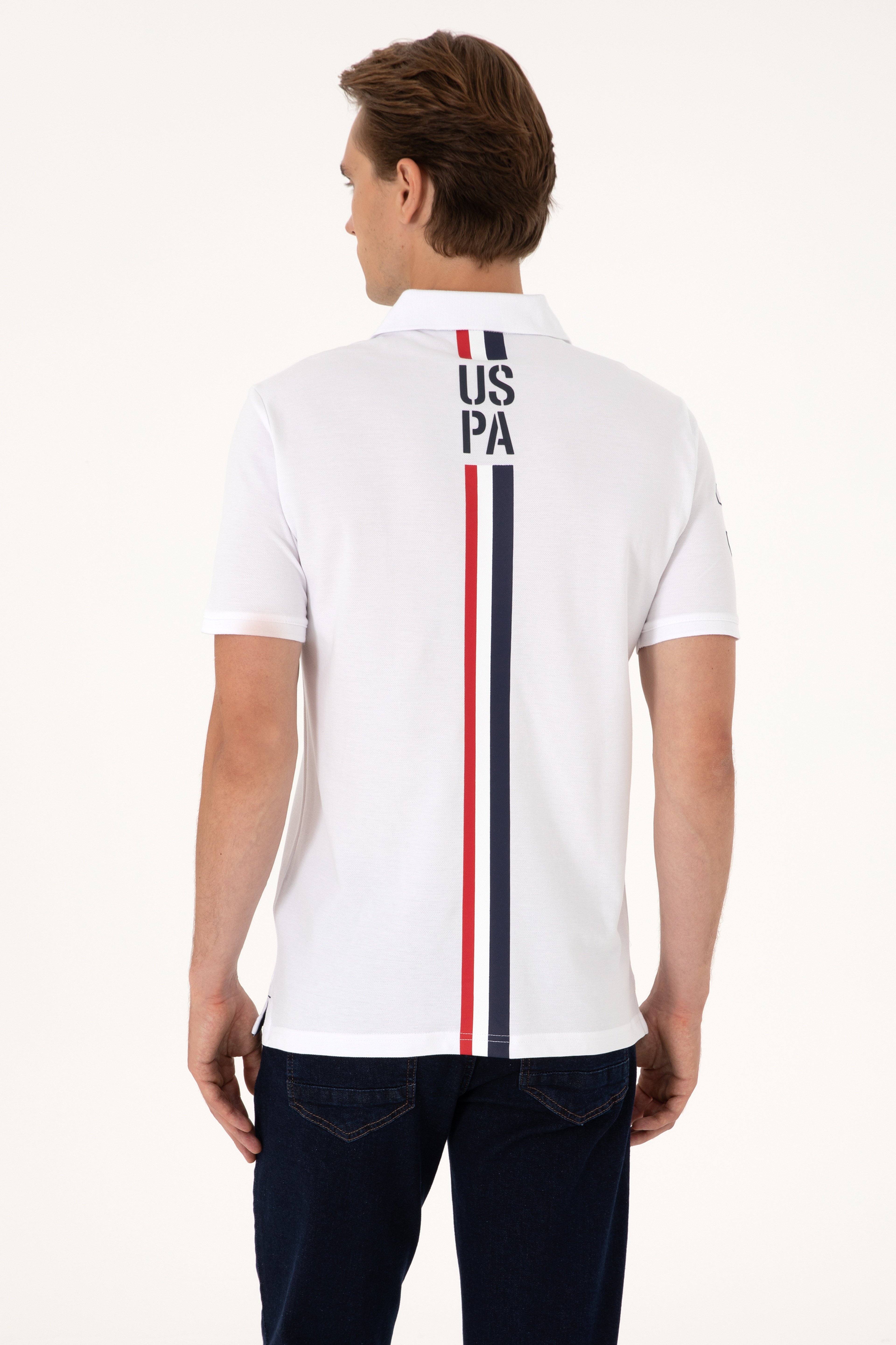 Erkek Regular Fit Beyaz Polo Yaka Tişört