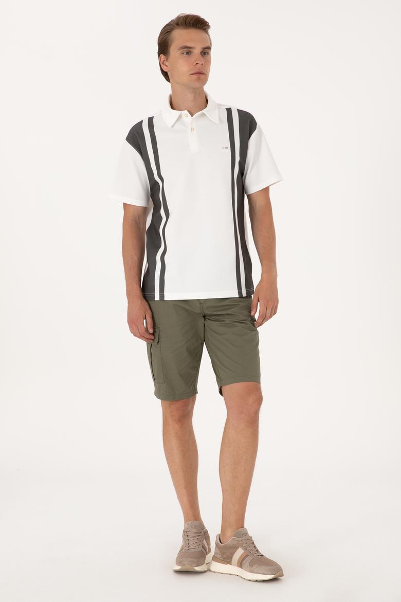 Erkek Koyu Haki Dokuma Şort - 50300418026