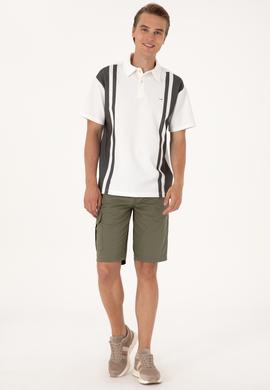 Erkek Koyu Haki Dokuma Şort - 50300418026