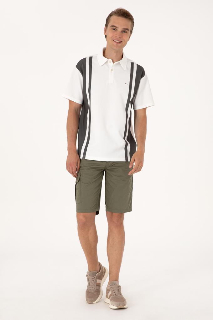 Erkek Koyu Haki Dokuma Şort