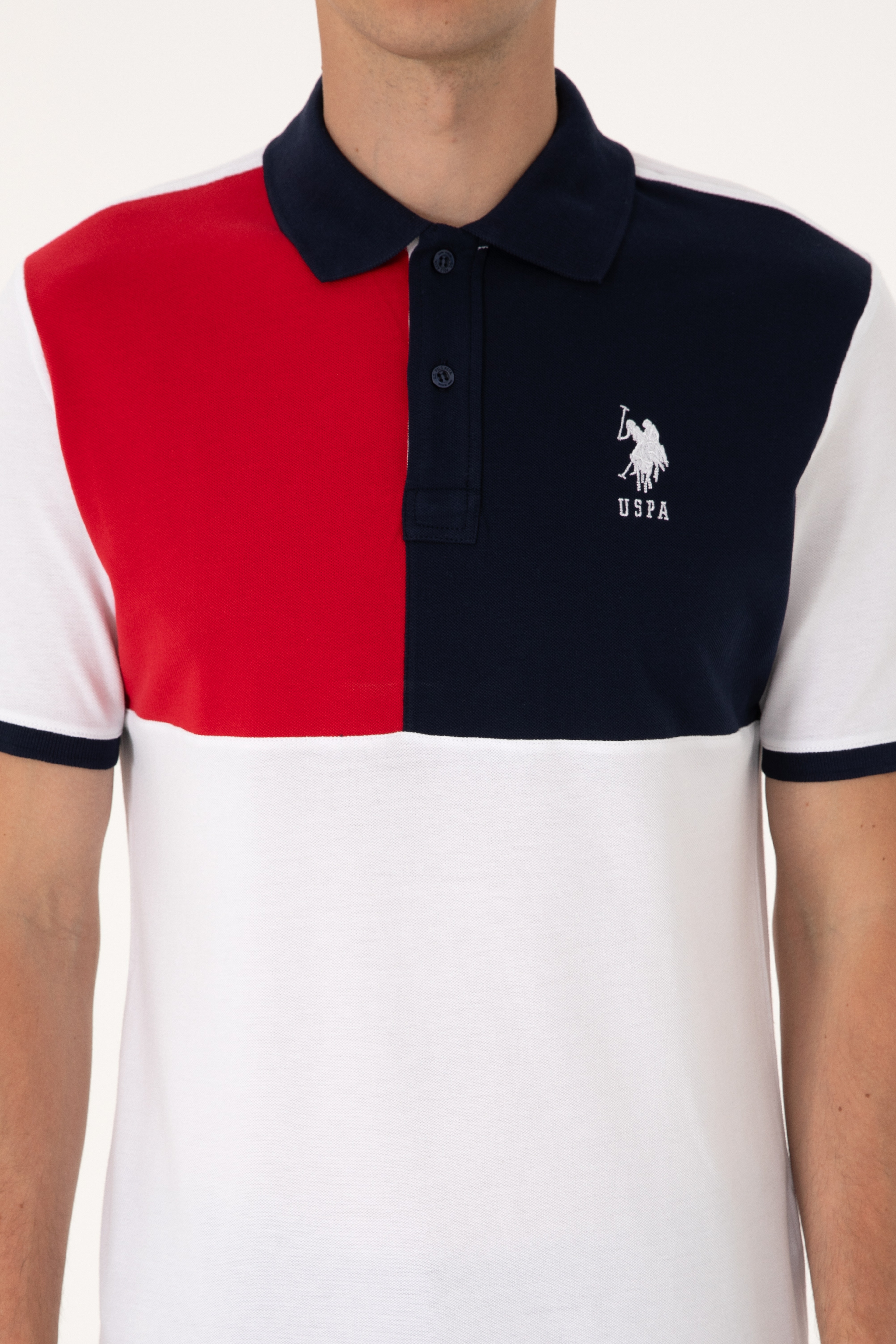 Erkek Regular Fit Beyaz Polo Yaka Tişört