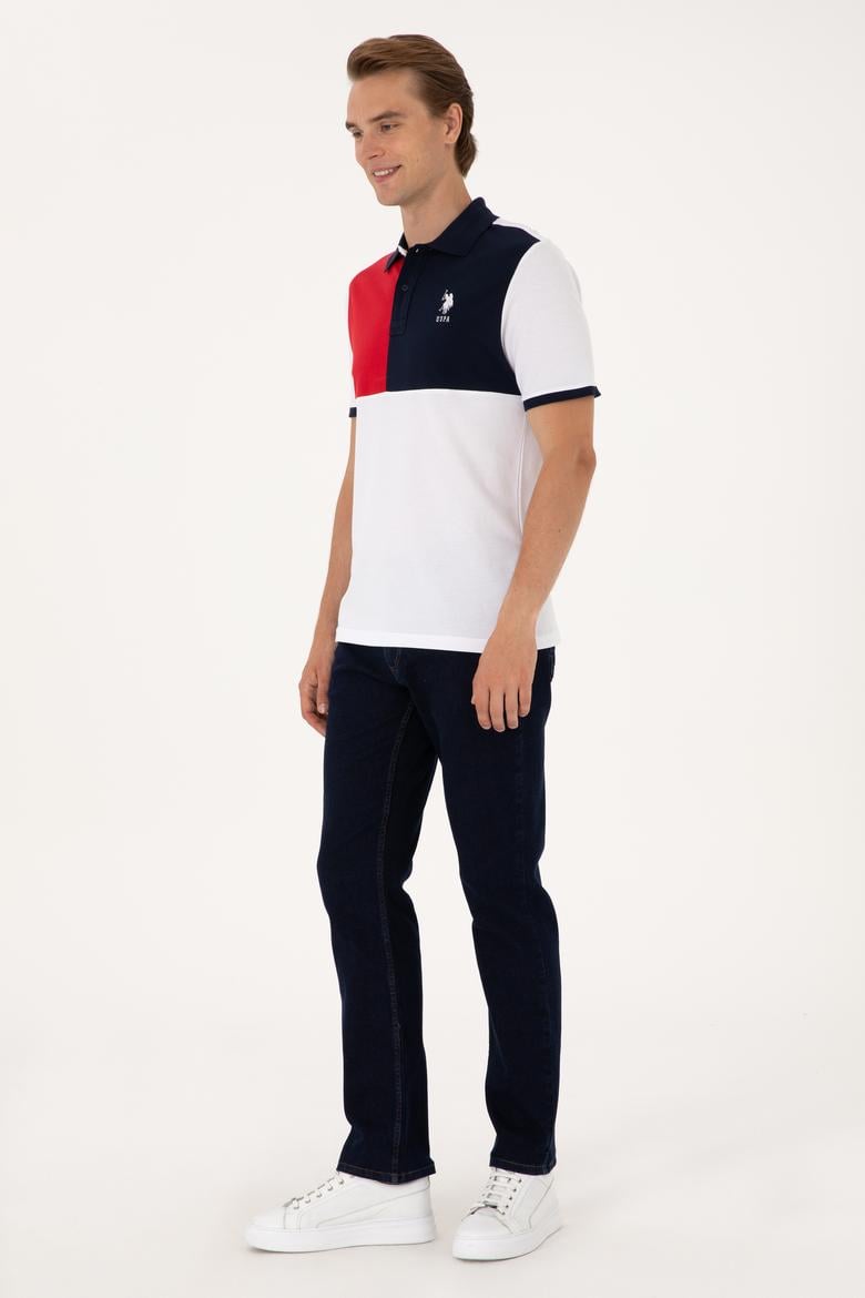 Erkek Regular Fit Beyaz Polo Yaka Tişört - 50299782007