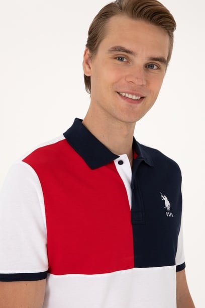 Erkek Regular Fit Beyaz Polo Yaka Tişört