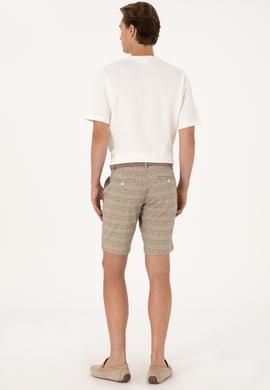 Erkek Koyu Haki Dokuma Şort - 50300443025