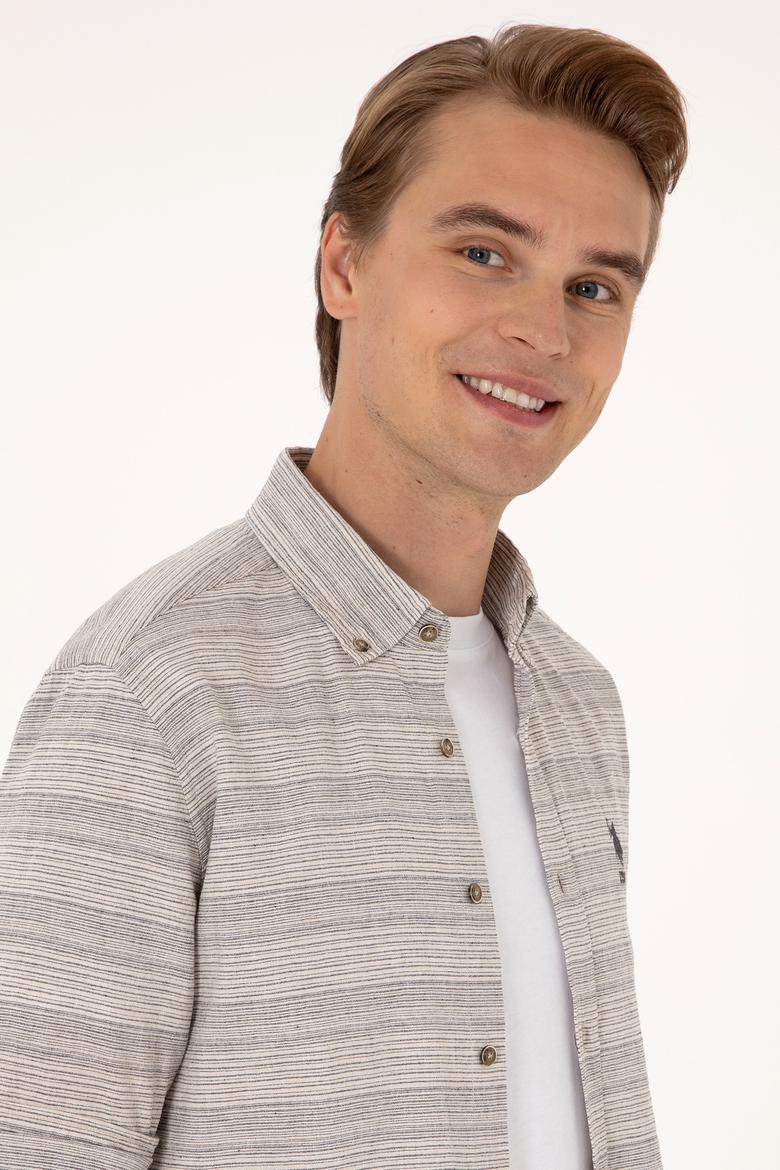 Erkek Lacivert Uzun Kollu Gömlek - 50299994010