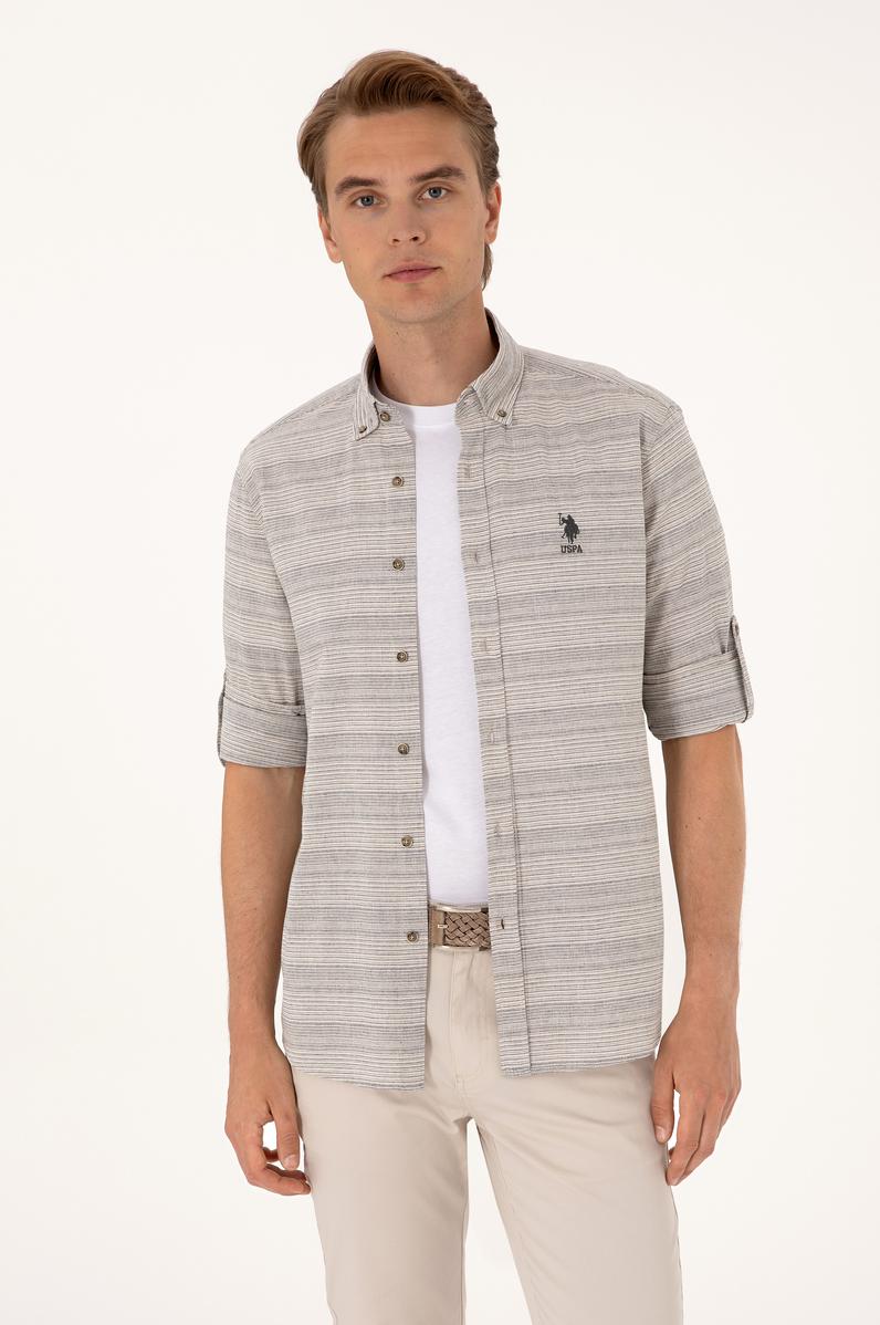 Erkek Lacivert Uzun Kollu Gömlek