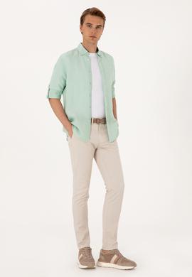 Erkek Su Yeşili Uzun Kollu Gömlek - 50299597007