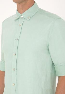 Erkek Su Yeşili Uzun Kollu Gömlek - 50299597007