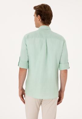 Erkek Su Yeşili Uzun Kollu Gömlek - 50299597007