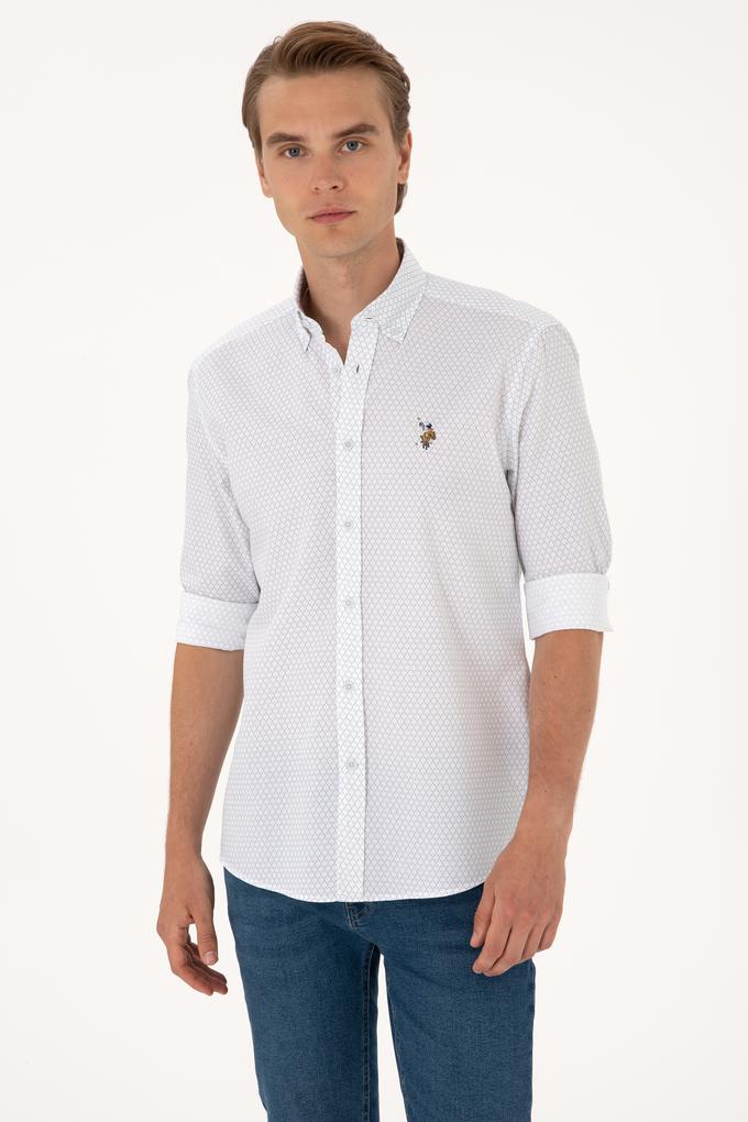 Erkek Mavi Uzun Kollu Gömlek