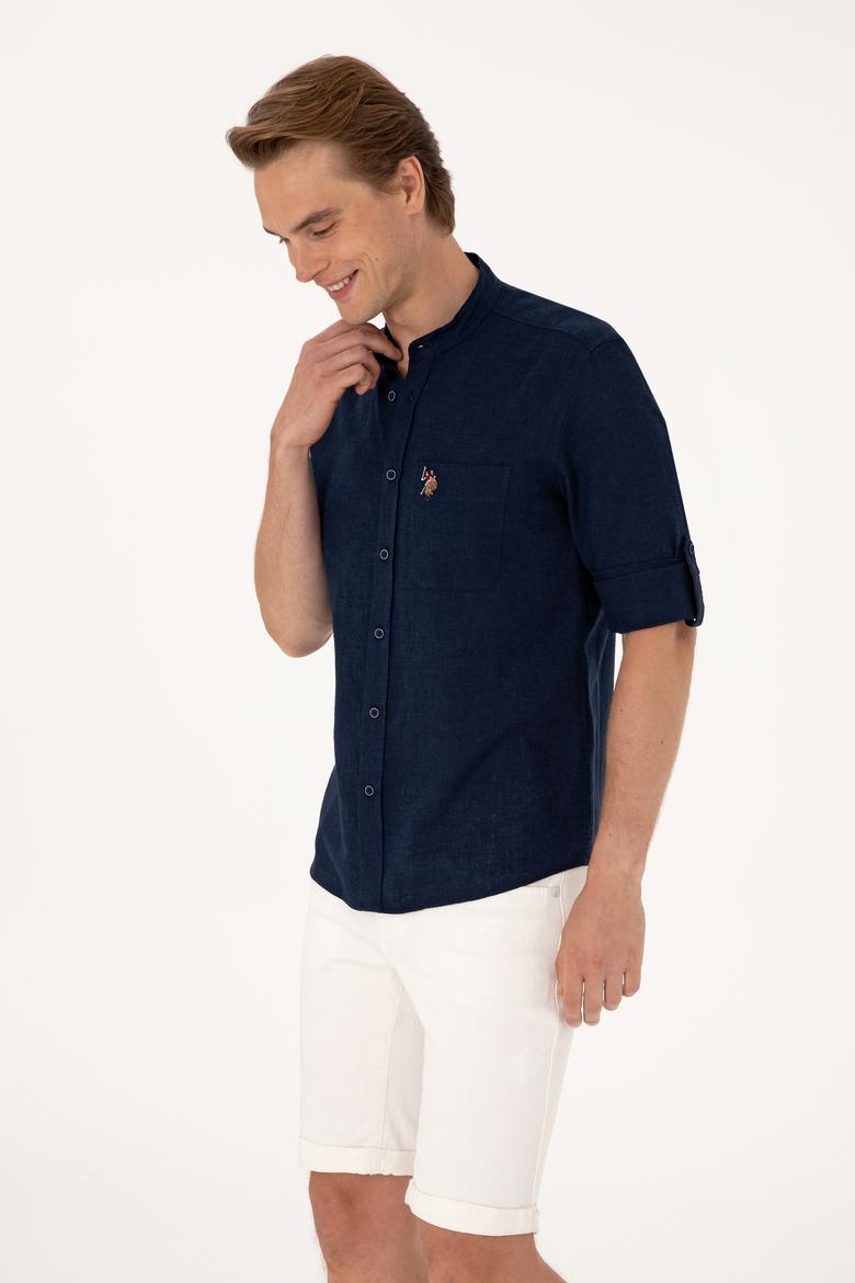 Erkek Lacivert Uzun Kollu Gömlek - 50300215012