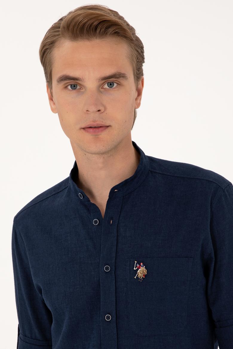 Erkek Lacivert Uzun Kollu Gömlek - 50300215012