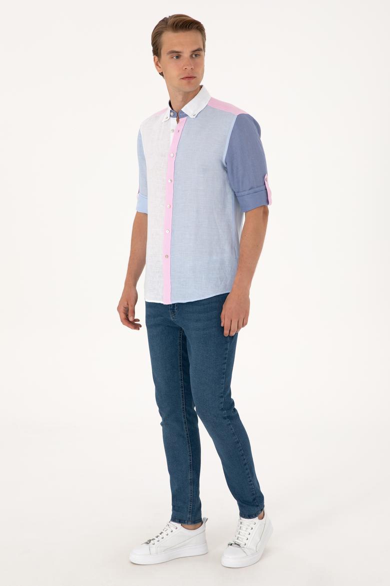 Erkek Açık Mavi Uzun Kollu Gömlek - 50300595006