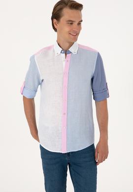 Erkek Açık Mavi Uzun Kollu Gömlek - 50300595006