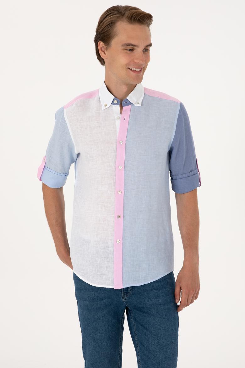 Erkek Açık Mavi Uzun Kollu Gömlek - 50300595006