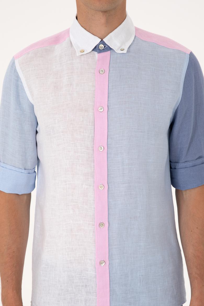 Erkek Açık Mavi Uzun Kollu Gömlek - 50300595006