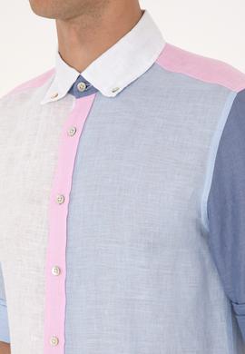 Erkek Açık Mavi Uzun Kollu Gömlek - 50300595006