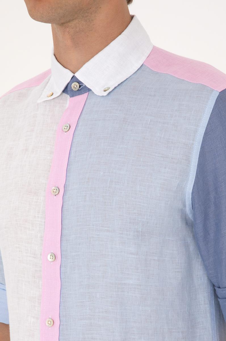 Erkek Açık Mavi Uzun Kollu Gömlek