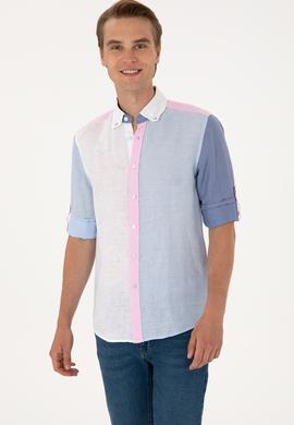 Erkek Açık Mavi Uzun Kollu Gömlek - 50300595006