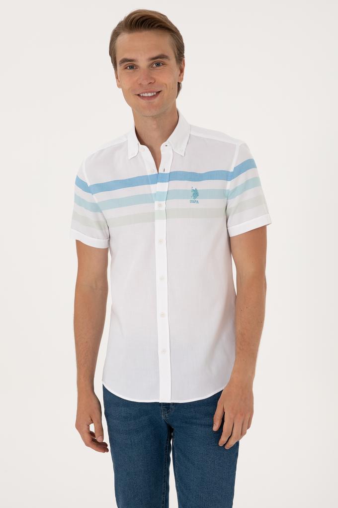 Erkek Aqua Kısa Kollu Gömlek